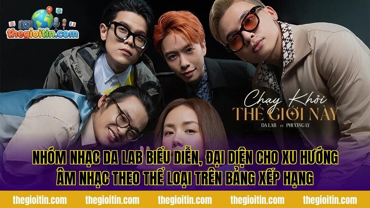 Nhóm nhạc Da LAB biểu diễn, đại diện cho xu hướng âm nhạc theo thể loại trên bảng xếp hạng
